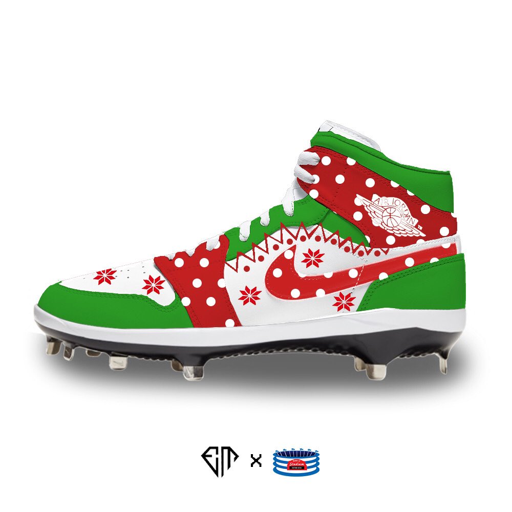 stadiumck's tweet image. I bet you didn’t know that Santa 🎅 played ⚾️! #StadiumCustomKicks