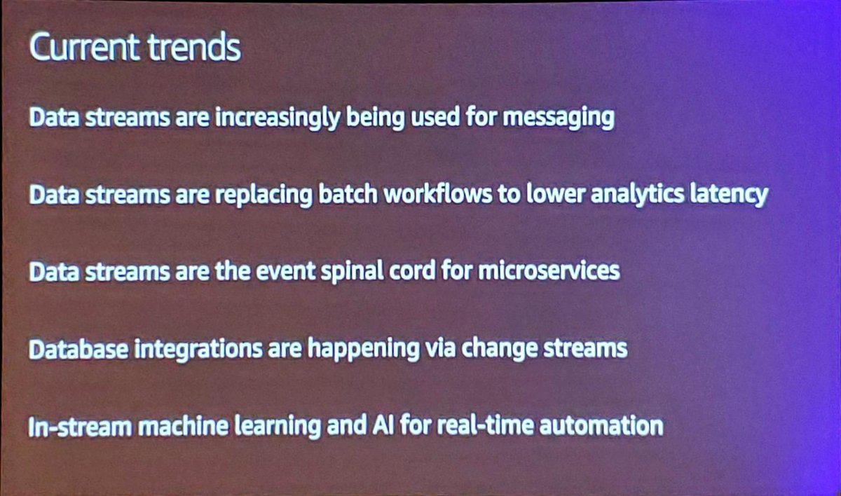 Current Data streams trends. Overcome challenges with operating Apache Kafka using Amazon MSK. #analytics #streaming #AWSreinvent2019