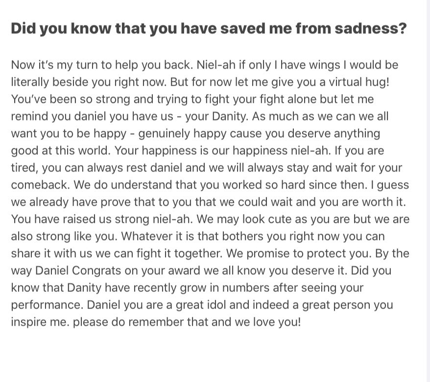 ELLAbyoow's tweet photo. Please help me retweet so I will have more chances that he might read this. Please help me save the person who saved me before. #WeAreWithDaniel 

@danielk_konnect  I love you l. Please stay with us. https://t.co/F8fciYuxpc