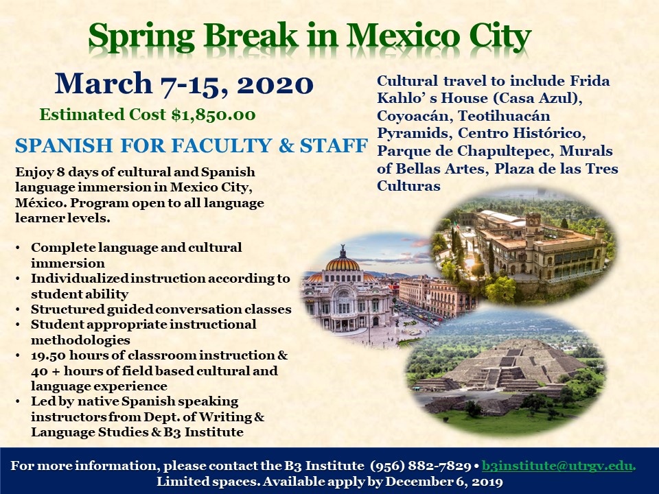 Spring Break 2020 in Mexico City.