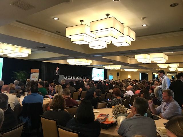 BrowardEnv's tweet photo. The @SEFL_Compact #ClimateSummit2019 kicked off today with over 500 representatives of the Southeast Florida region focused on finding solutions to local climate impacts. The new regional sea level rise projection will be released tomorrow!👀🌊
#ResilientBroward https://t.co/dOj5NsUdoL