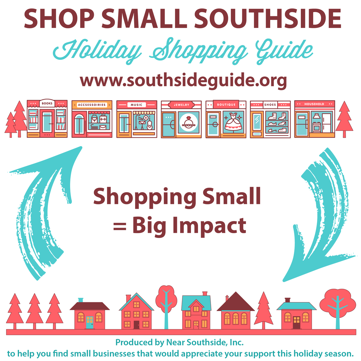 Spend your money where it matters! During the holiday season, locally-owned retailers and restaurants throughout the Near Southside are offering sales and special programming. Check out our mobile-friendly holiday guide today through January 6: southsideguide.org #shopsmall