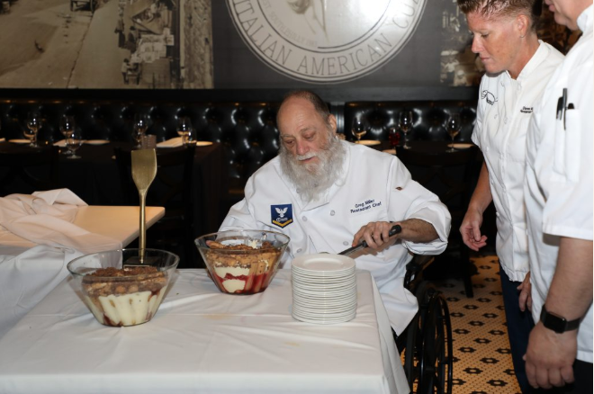 SecondWindDream's tweet photo. Greg has a passion for baking & cooking. He wanted the chance to make his own version of a tiramisu dessert with the help of chef Dianna Miller. Along w/ Caesar's Foundation and our donors we made Greg's dream a reality. Give a dream: https://t.co/cj0Anu3tfj
#GAGivesDay #GAGive https://t.co/XR0wJJEhVn