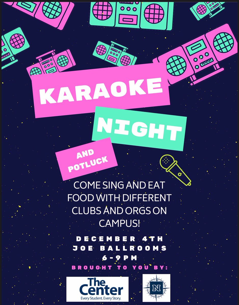 We will be hosting a Karaoke Night and Potluck TOMORROW night! Come on out for some great fun and tasty food!