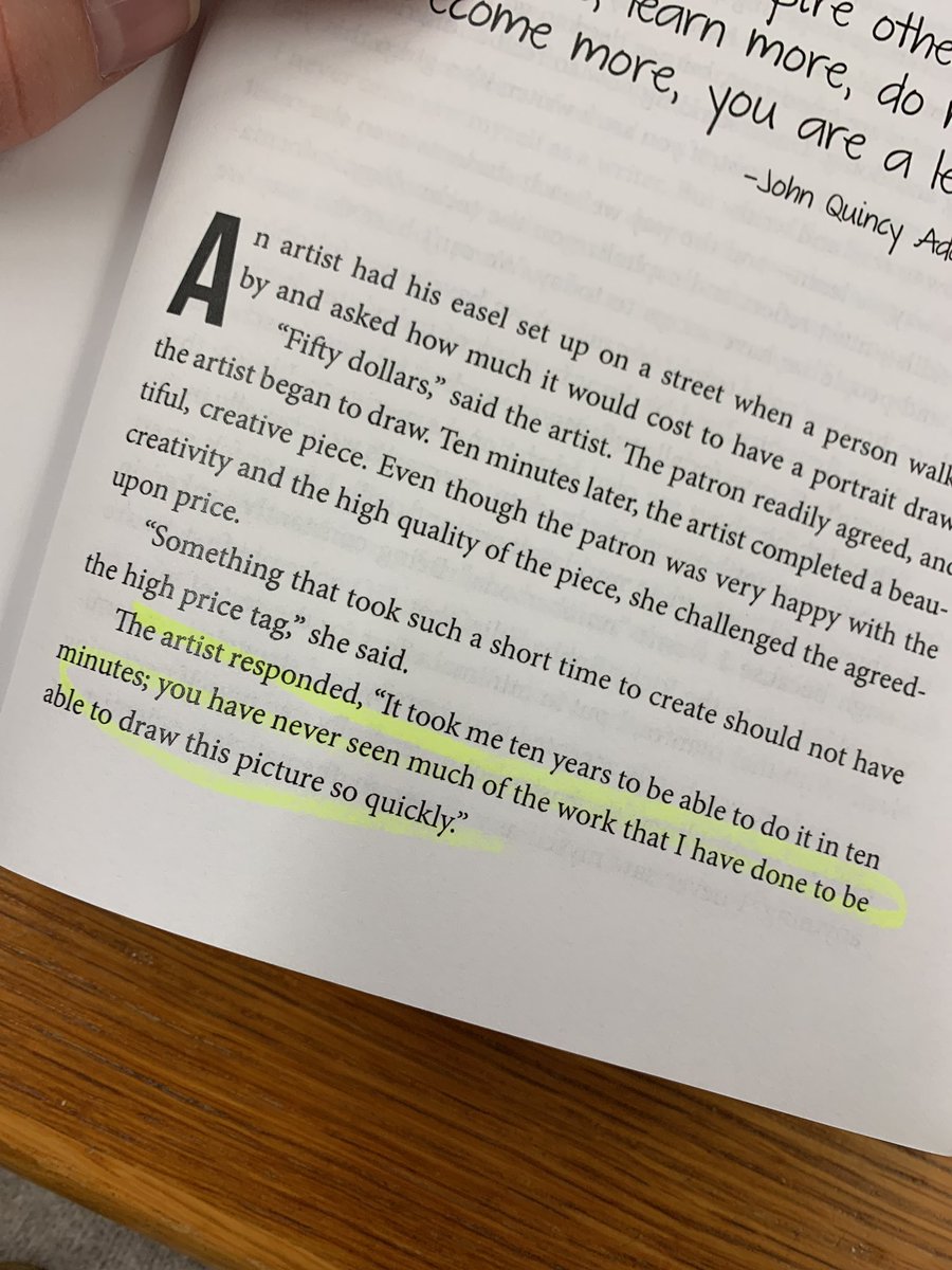 JulieKodl's tweet photo. We often don’t see the work that happens BEFORE success. Every master has to learn basics. @gcouros #owblackhawkpride #innovatorsmindset https://t.co/ubanUMZJv4