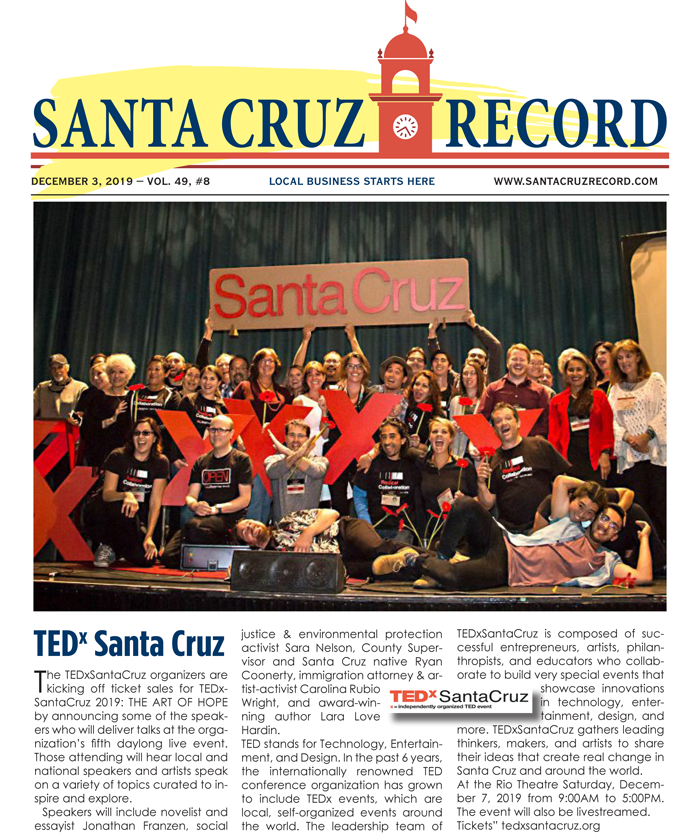 TEDx in Santa Cruz this Saturday 9-5... Cool!
santacruzrecord.com/wp-content/upl…
