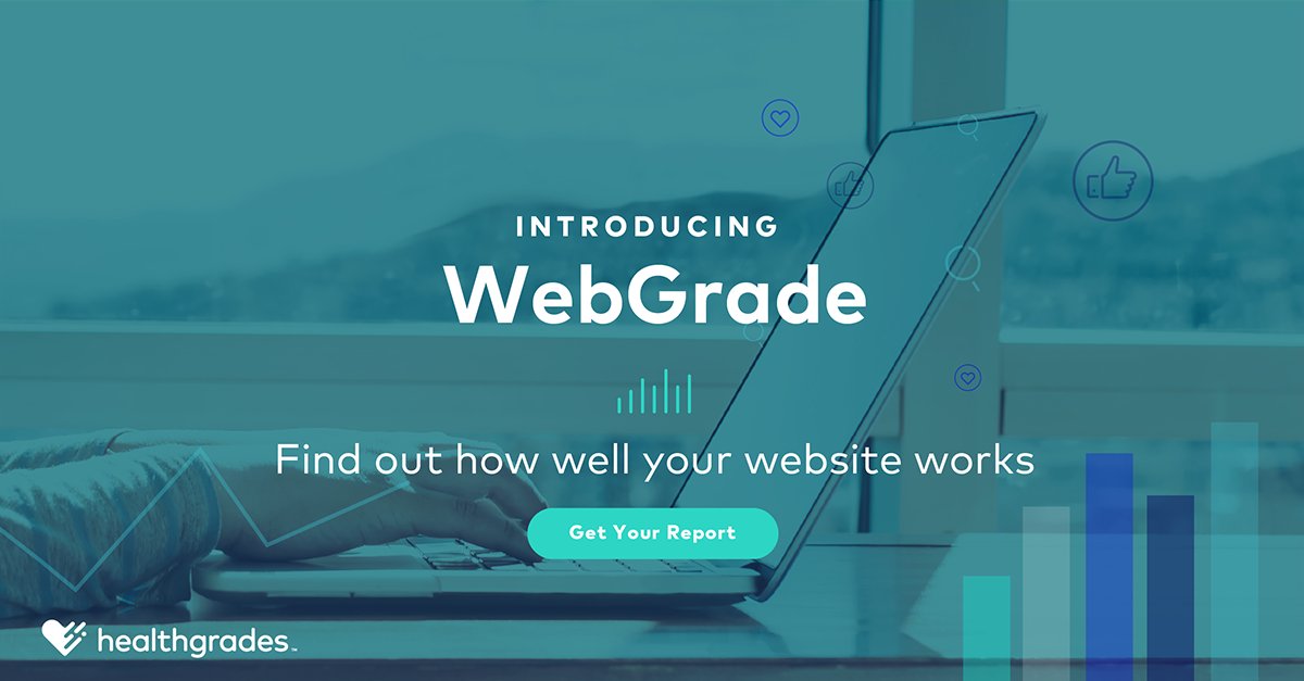 We're excited to introduce WebGrade, a new tool that will help hospitals and health systems see how their website stacks up in their local markets, in real time. Learn more @ bit.ly/2PaDrs8
