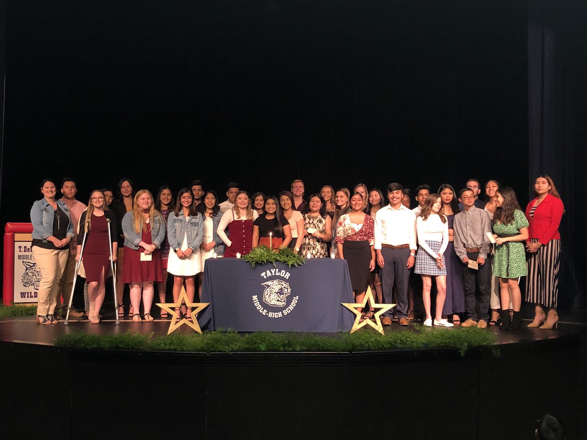 MrsCronise's tweet photo. Beta Club Induction last night was a success!!  *Special thanks to Ronald Jones Ferneries for the beautiful greenery and @rubioMarisol2 and @MsMCurran for attending our ceremony! https://t.co/qmINMcKFec