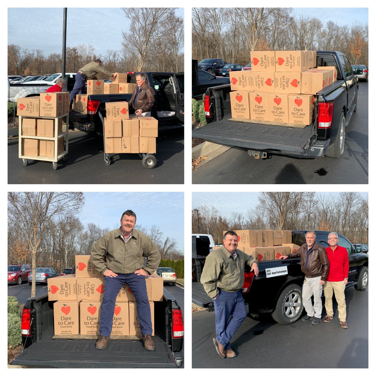 SteelTech_NA's tweet photo. We wrapped up our annual food drive to support the Dare to Care Food Bank @daretocarefb in Louisville, KY. Our goal was to donate 1,500 lbs of food. We are proud to have surpassed that by donating over 1,700 lbs to support their mission! #steeltechfamily #givingtuesday https://t.co/irUPCMVeh5