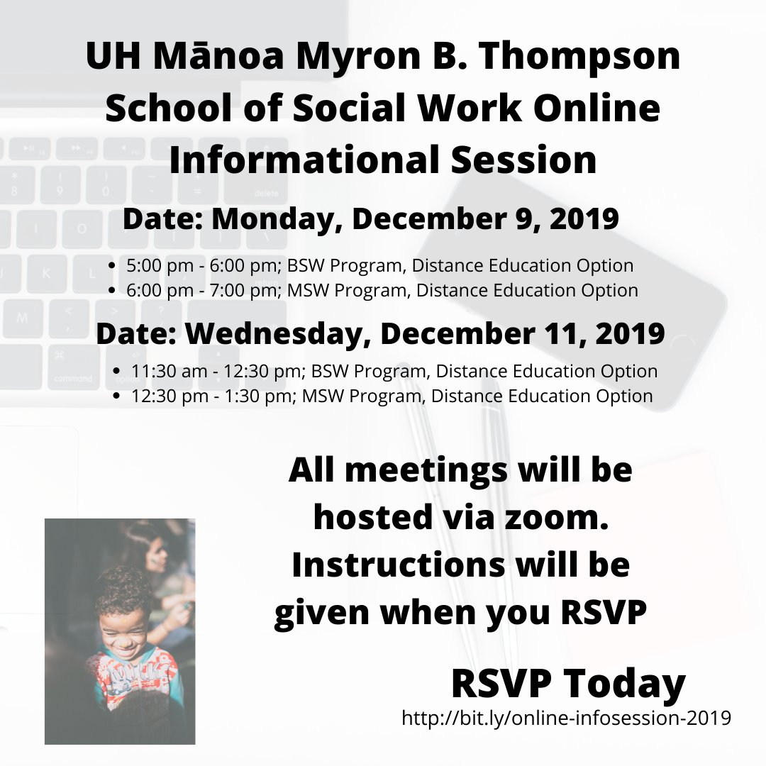 uctrmaui's tweet photo. Interested in Social Work? UH Mānoa will be offering an online informational session via zoom. RSVP Today at https://t.co/QgTnI6xbxB
.
.
.
.
#distancelearning #onlinelearning #elearning #learning #student #highered #education #maui #mauilife #mauinokaoi #uhcenter https://t.co/0yW1R6tfiA