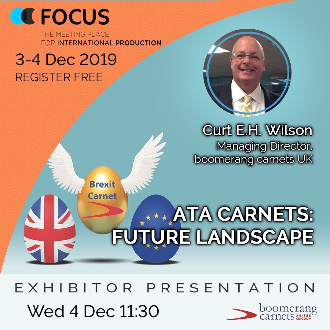 BoomerangCarnet's tweet photo. Join us at FOCUS Day 2
December 4, 11:30am Presentation Bay
#ATACarnets @tlgfocus #FOCUSLondon #Brexit

Boomerang carnets is back with an Apple Watch Series 5 for some lucky winner. Drop your business card at Stand G2. #FOCUS2019 https://t.co/b5thUGMB8a