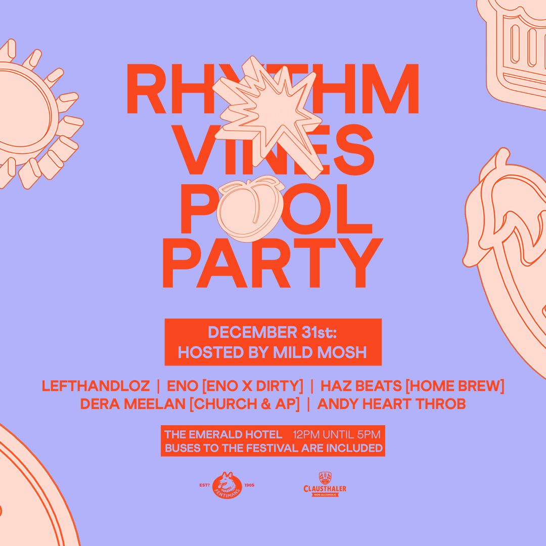 Pool Parties at the Emerald Hotel are onsale now.

rhythmandvines.co.nz/tickets