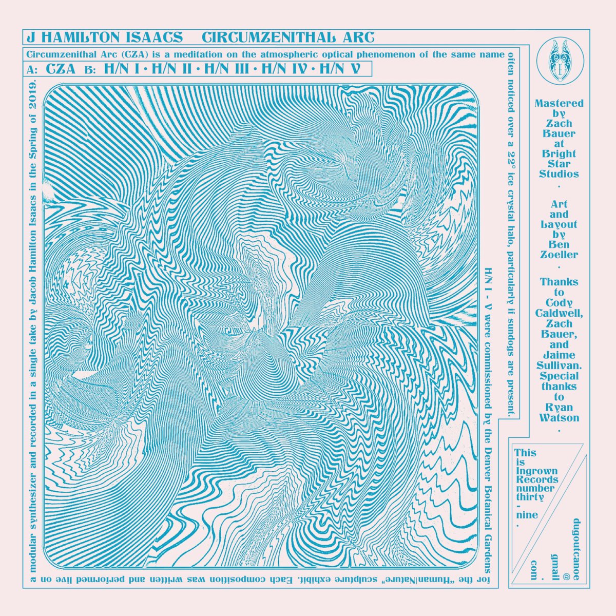 J Hamilton Isaacs – Circumzenithal Arc

duplication.ca/dupeshop/produ…

Bouncing arpeggio ambient music. It's from Ingrown Records so you can trust it. Sounds like Emeralds, early 0PN, Laurie Spiegel, the good stuff.