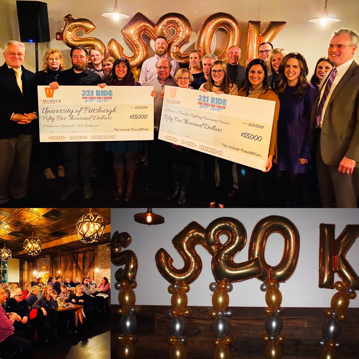 $110k given last night to support melanoma &amp; pancreatic cancer research, and $520k given since 2013! 321 Ride family- you ARE making a difference! Thank you! #RideBikesEndCancer #GivingTuesday #Pittsburgh