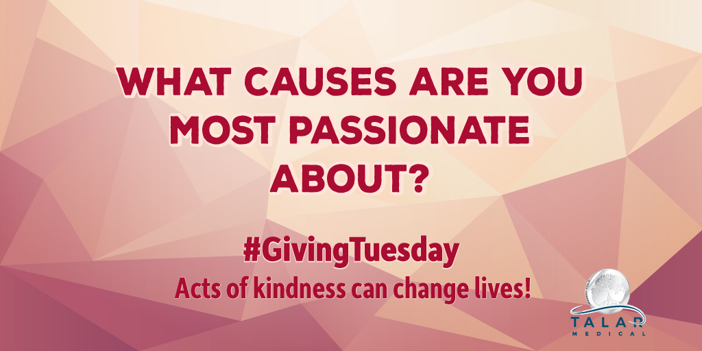 TalarMedical's tweet photo. We already told you that we love to give back to #PodiatricMedicine by donating to the @APMA scholarship fund! Tell us, what are some of the causes you are most passionate about? Today and everyday, let’s remember #actsofkindness can change lives! #TalarMedical #GivingTuesday https://t.co/uq3V0AnHlR