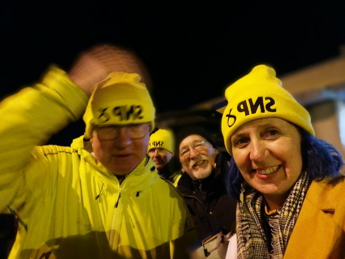 AlanBrownSNP's tweet photo. Great night with a great team in my home town of #Newmilns last night, continuing in #Shortlees tonight. Lots of good chat at the doors. 
Meantime, hub team finished the leaflets 1.5 days early!
Thanks to all! https://t.co/DRZlJ6wOGT