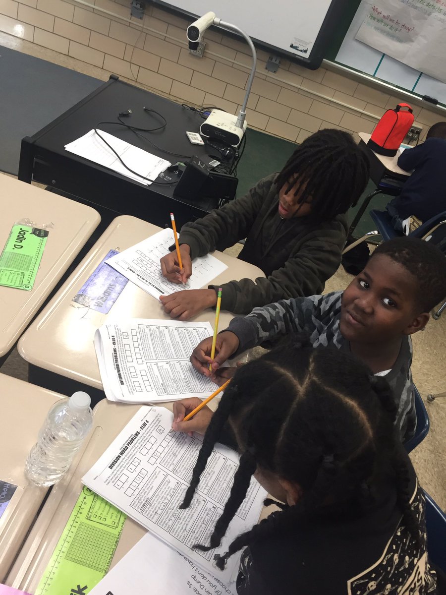 ScottsBranchES's tweet photo. Shout out to @Mrs_Sadler3 and her 4th graders brushing up on their Division strategies by completing a Mystery Math activity! Way to go guys💪🏼 @LTillSBES @BaltCoPS https://t.co/d6UPbG62Uh