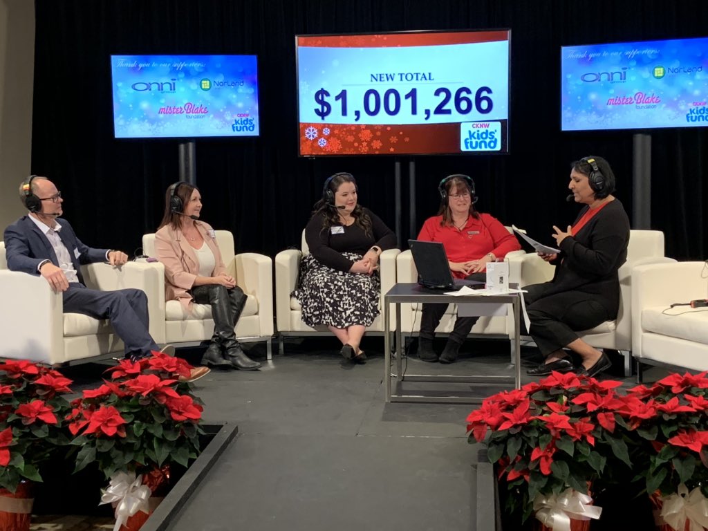 On set LIVE during the <a href="/cknwkidsfund/">CKNW Kids' Fund</a>  for their annual pledge day event today. Already raised over $1 million for charity. <a href="/IAS_Society/">IAMSOMEONE_Society</a> #pinkshirtday #endbullying #cknwkidsfund