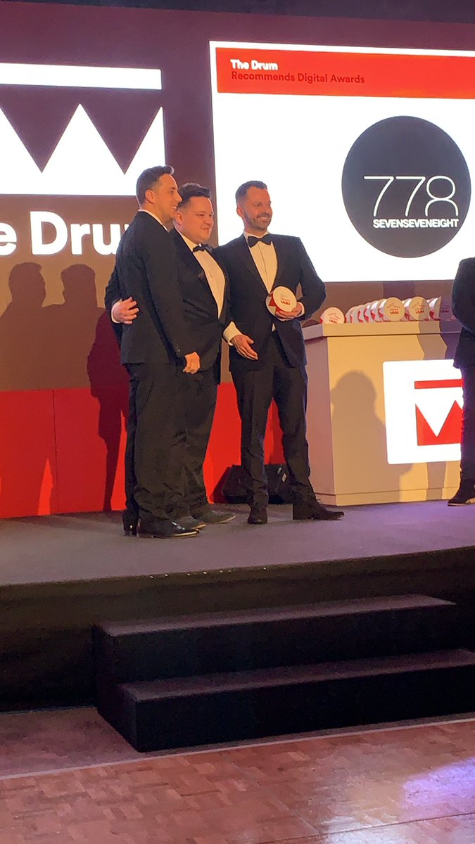 It is <a href="/WeAre778/">WeAre778</a> that is taking home the trophy for Creativity/Innovation Under 40 Staff Congrats guys! #TheDrumAwards