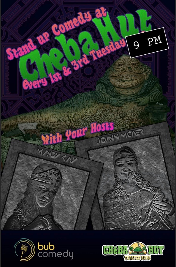 1st and 3rd Tuesdays at Cheba Hut Longmont, CO are a party!! Service Industry Night Bar Specials, amazing sandwiches, and free laughter!!! How easy is that?!?!?! 

#ChebaHut #Standupcomedy #freeshow #longmontco #colorado