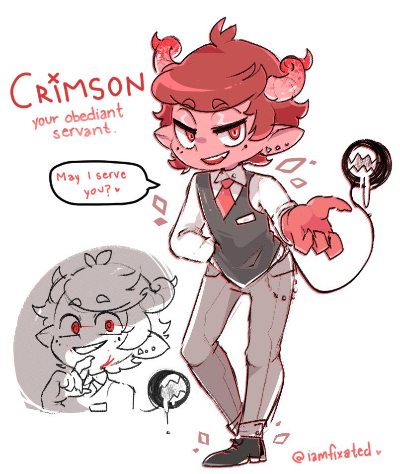new oc!! this is crimson! hes a bastard 