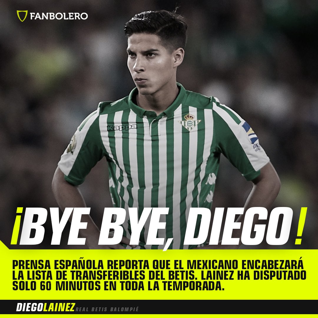 fanbolero's tweet photo. La joya mexicana se iría a préstamo en el mercado invernal, ¿cuál será su próximo destino en Europa? 🤔💚🇲🇽🇪🇸

#Lainez #DiegoLainez #RealBetis #LaLiga #Transferible #SoyFanbolero https://t.co/li7oRVep5H