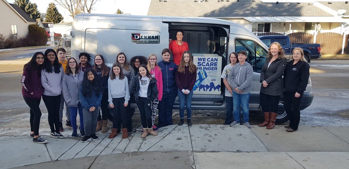 As part of the Ford "We Scare Hunger" event Denham Ford partnered with Scared Heart School to raise over 1700lbs of food for the Wetaskiwin Food Bank.  Together we can scare hunger.  Thank you to all who donated it's really appreciated!! <a href="/SH_Wetaskiwin/">Sacred Heart School Wetaskiwin</a>  facebook.com/salvationarmyw…