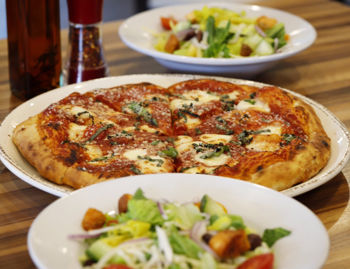 VoraWichita's tweet photo. Lunch for 2 under $20. Enjoy any 2 side salads and your choice of any pasta or pizza. #dddict #eatlocal #ictdining #icteats #loveict #ictwichita #wichitaeats https://t.co/qjFSVhai9V