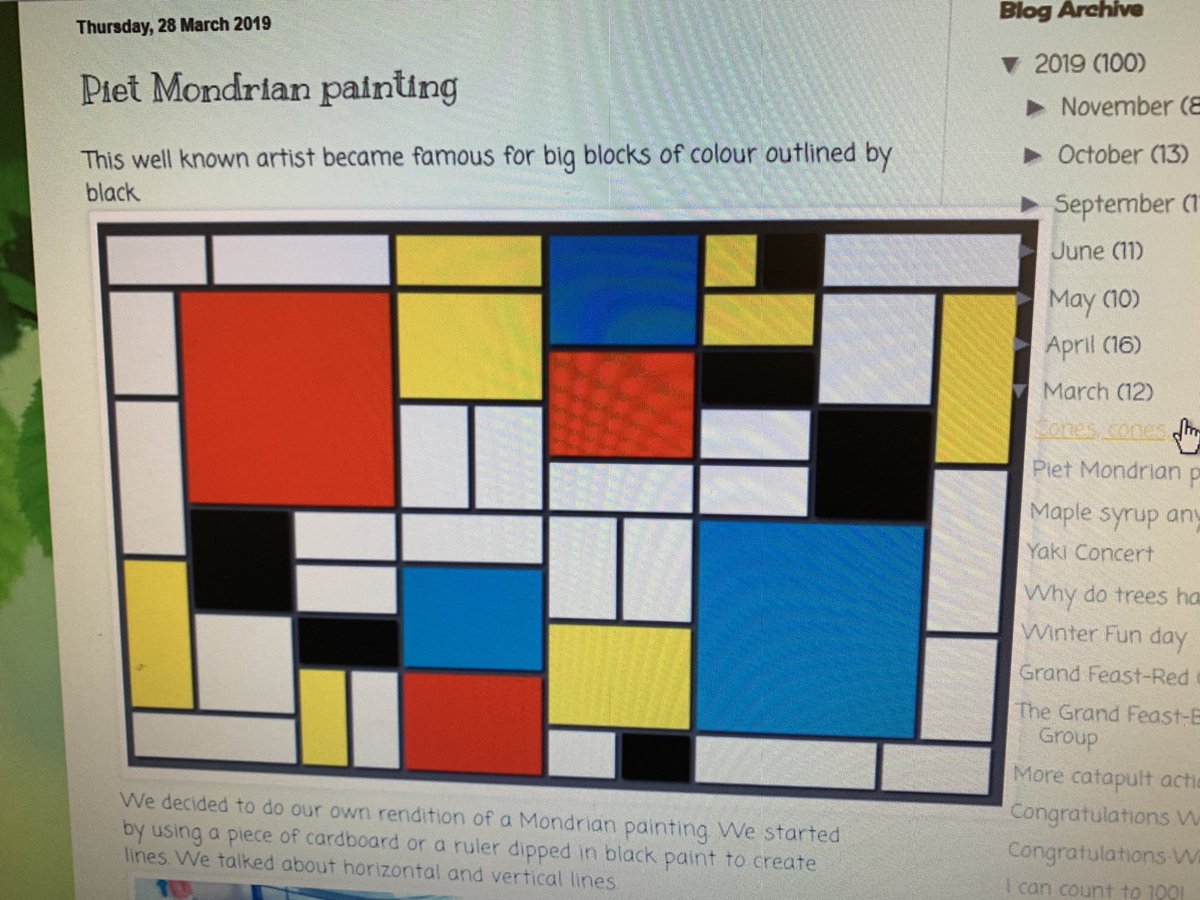 MrsB_YCSDMath's tweet photo. Ss solved multi-step equations involving special angle pairs to create their own Piet Mondrian inspired art! #artinmath https://t.co/vU8UKUrZ3O