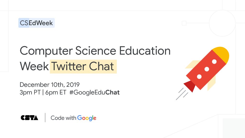 Computer Science Education Week Twitter Chat