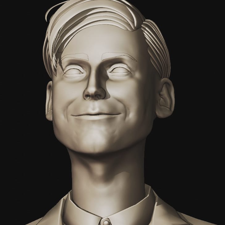 AbsolutelynotM1's tweet photo. Likeness attempt on Number 5 (Aidan Gallagher) from Umbrella Academy. The new remesher in Blender 2.81 is such a powerful tool! #wip #blender3d #b3d #sculpting https://t.co/qOCoszbwaN