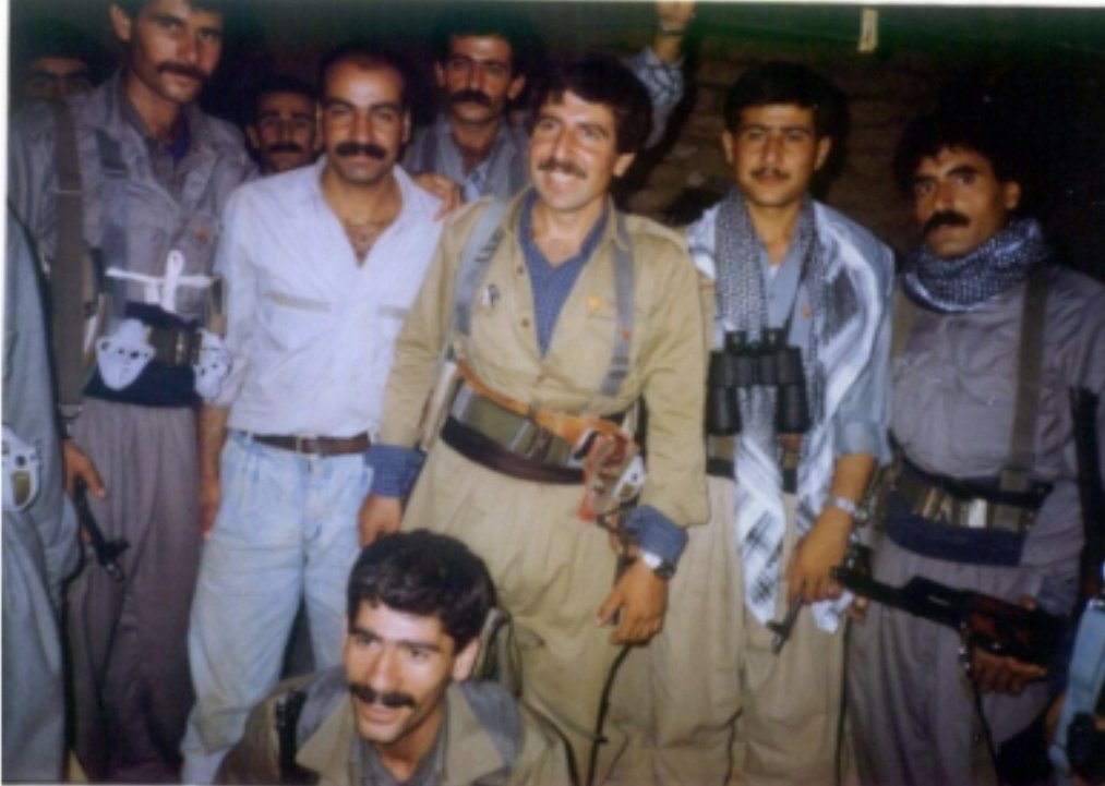 Bahoz Erdal with fighters of the National Liberation Front of Kurdistan in Bakur