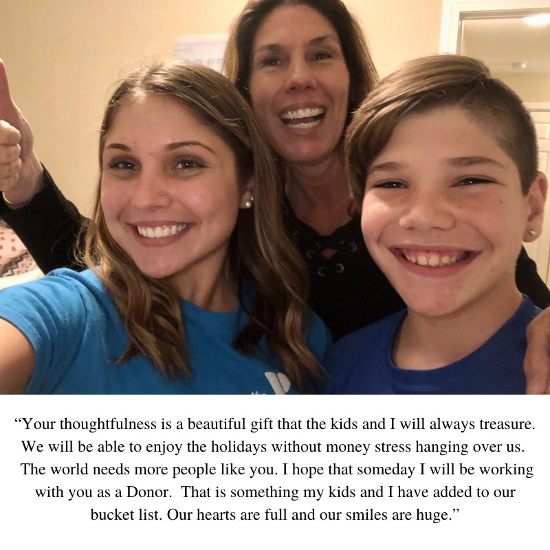 On this #GivingTuesday, we share an amazing photo and touching note from one of our donees who just received a grant that will help the family’s precarious financial situation since her daughter’s illness began-.

#givingtuesday #one2one  #changelives #makeadifference #livelyme