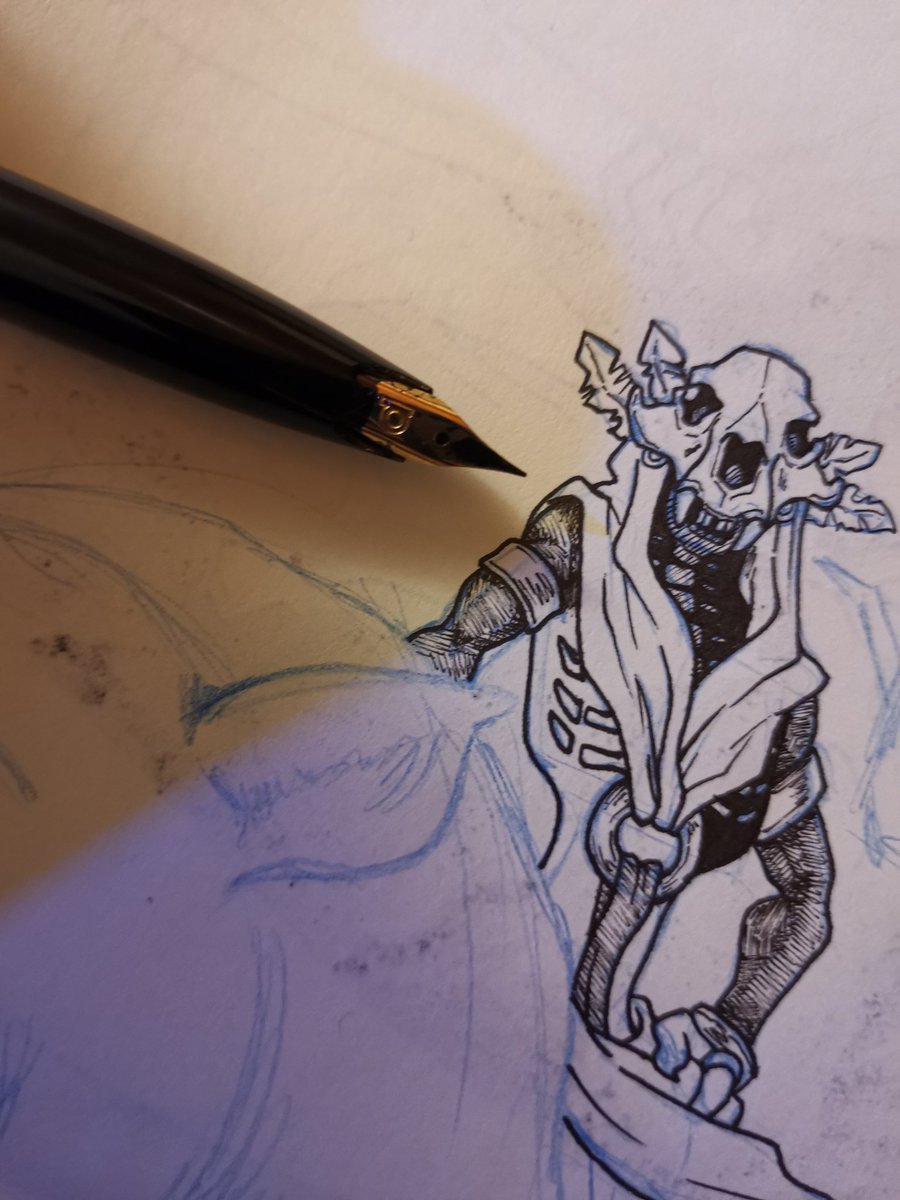 Regalia300's tweet photo. #WIP wip wip.... ✍️

#art #fanart #sketchbook #lemome #ink #platinum #fountainpen https://t.co/hrIAMZOzBH