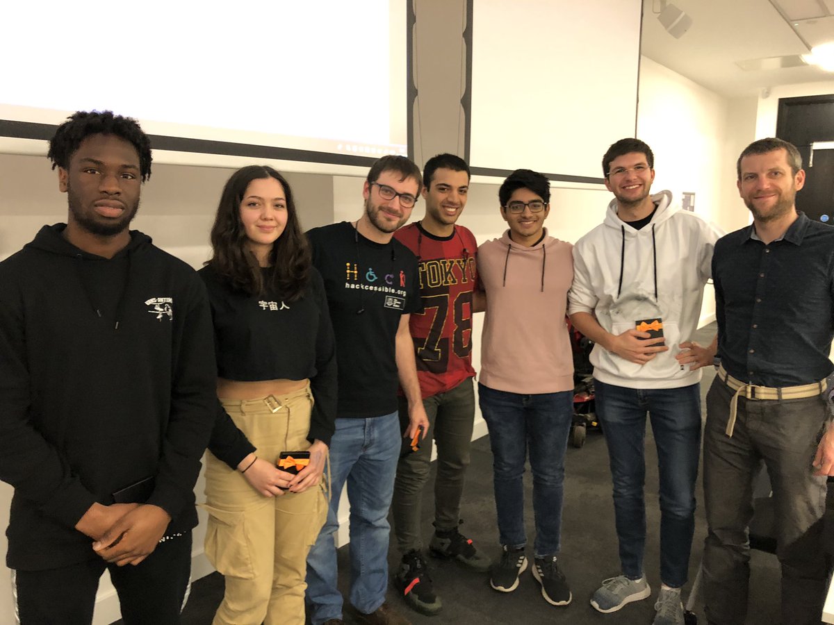 ceribatchelder's tweet image. Congratulations to the winning teams in the 4 #Hackcessible19 categories!! 🏆 Fantastic new ideas 💡 and collaboration 🤓 #BigLifeHack #TUoS #AssistiveTechnology #RSEiR @AejazAssistech @hackcessible18