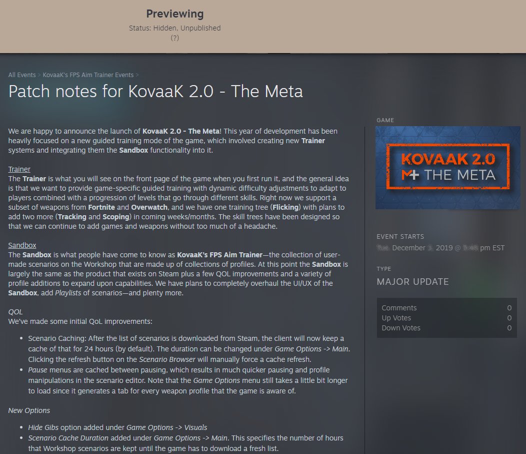 Kovaak_of_qw's tweet image. So many patch notes to type up... can't wait until you guys get to see the changes live!  Soon™