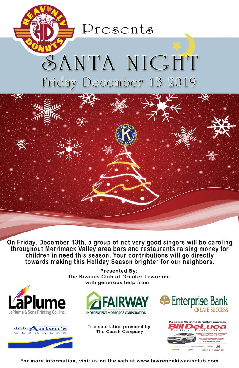 KiwanisClubofGL's tweet photo. Santa Night is almost here. Please donate if you can for the children in need in the Merrimack Valley #santa #GivingTuesday #kiwanis #Andover #NorthAndover #Lawrence #Methuen https://t.co/qbNV7c7mk7