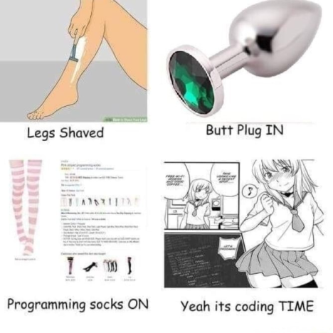 trap #lewd #femboy #thighhighs #buttplug #coding #crossdressing #cute