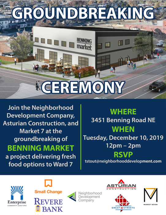 Market7DC's tweet photo. GROUNDBREAKING ALERT!!! Join us Dec. 10th 12-2pm at our groundbreaking ceremony! More info &amp; RSVP here: https://t.co/oM0fq8WoDA https://t.co/uLBbAUls96