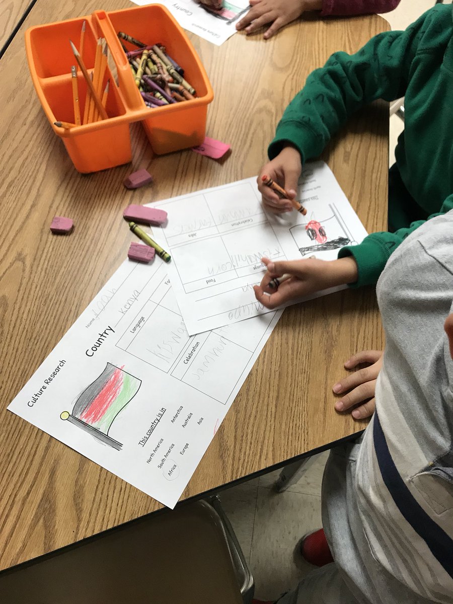 First grade is doing a new inquiry project. Students are researching another culture and will create a poster with their findings. I was nervous about implementing this but the students were amazing!