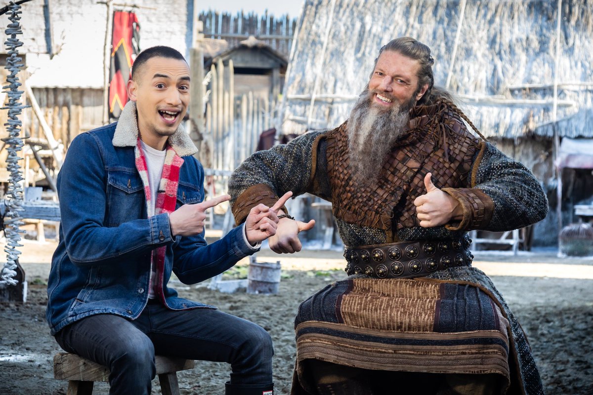 <a href="/EdgeRatedR/">Yeti Imp</a> is the friggin best. Our interview on the set of #Vikings airs as part of my <a href="/ETCanada/">Ettiene Riche</a> <a href="/HistoryVikings/">#Vikings</a> half hour special tomorrow night on <a href="/GlobalTV/">Global TV</a> ! #vikingsseason6 #Canadians  <a href="/HISTORY/">HISTORY</a>