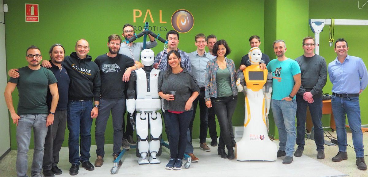RobMoSys's tweet image. Hello from the #RobMoSys General Assembly @PALRobotics in Barcelona. At least two of the people in this picture are not human. Can you spot which ones? #Robotics #SoftwareEngineering #palrobotics #REEM_C #ARI #H2020 #Europe #FSTP