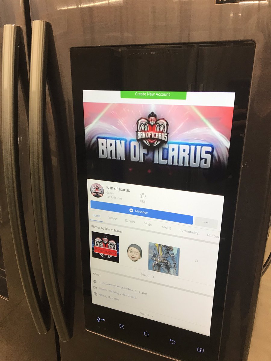 Octo_Ban's tweet photo. Went to Home Depot today. Had to do a little “advertising” on the Smart Refrigerators they had....#isthishowitsdone #facebookgaming #cheatingabit #usingmyhead #ididathing https://t.co/jFN2Mt26pC