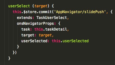 GussieTech's tweet image. 画面進むときに変数持っていくのは簡単だけど、戻るときに結果を戻すのどうやるんじゃー！の時のかっこいい技。画面遷移時にProp（パラメーター）で関数を渡して、戻るときにそいつを呼び出すことで元の画面に結果を反映させることができるやつ。JavaScriptらしくてかっこいいな。 #vuejs #onsenui