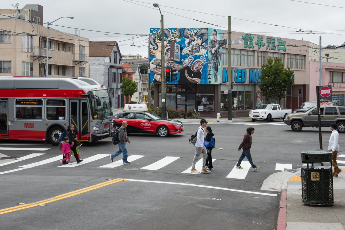 More updates from the incredible @sfmta_muni paint shop team! In November, a total of 32 crosswalks were upgraded to striped, making people walking more visible and streets safer. Yay! 👌🏃