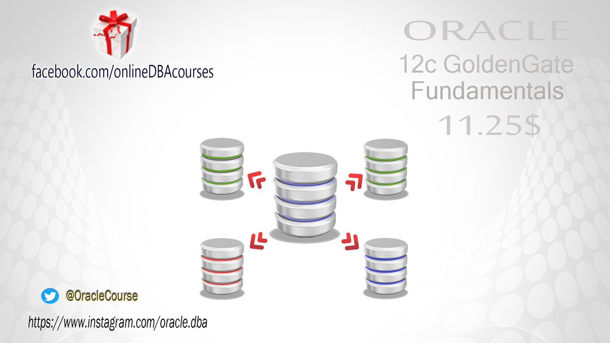 OracleCourse's tweet image. Accept our gift coupons links (65%off) for professional online courses in Oracle DBA (unlimited access)

Oracle 12c GoldenGate fundamentals-Buy it by $11Only 
oracle-dba.thinkific.com/courses/oracle…
#12c #OracleASM #ACED #ASMFD #ThinProvisioned #All #ECO2019 #BCOUGTechDay #orclDB
#Standby #ODTUG