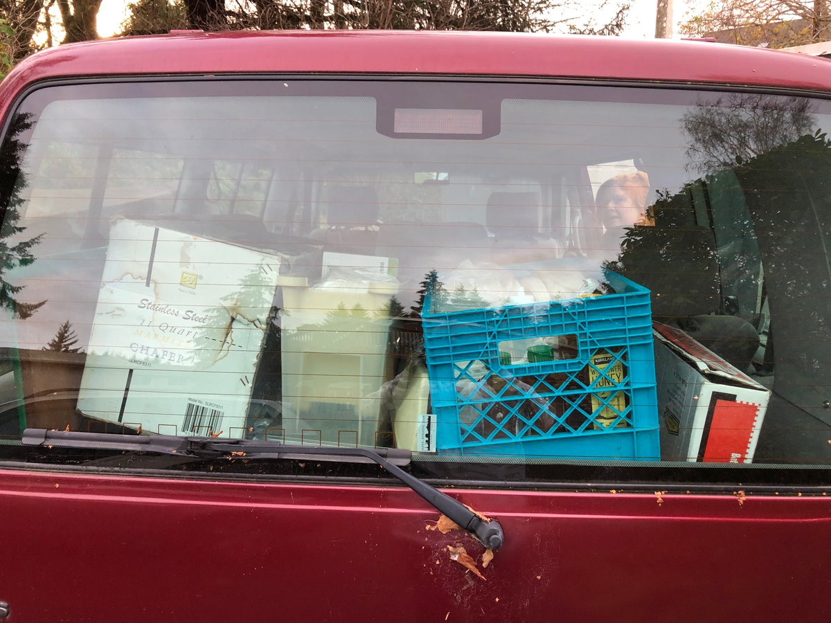 UncleBronto's tweet photo. @RexAunt / @vikingsoulfood  and I packed up the van to get ready for #ScanFair2019.  It's our 7th year providing food for this Nordic festival and it's just been getting more and more fun each year we attend.

Join us in the kitchen as we prep up a storm! 5pm PST. 
🌪️👨‍🍳👩‍🍳🔪🌪️ https://t.co/lYHofBsKgB