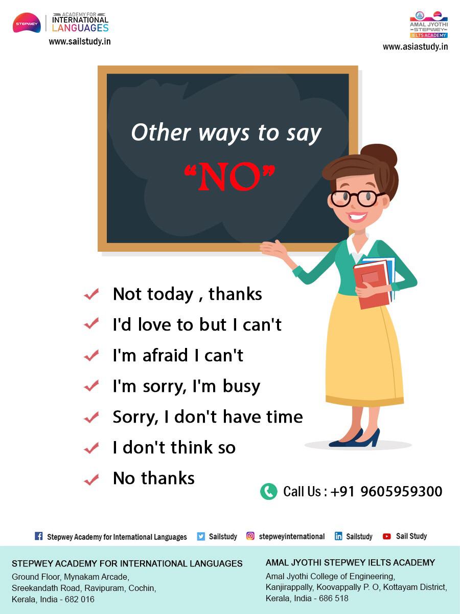 sailstudy's tweet photo. Other Ways to Say.....
#ielts #learnenglish #ieltsstudy #ieltscoaching #sailstudy #ieltskochi #ieltstraining
https://t.co/cl73WZWvRA
Call - 9605959300 https://t.co/4ea0K5qkJm