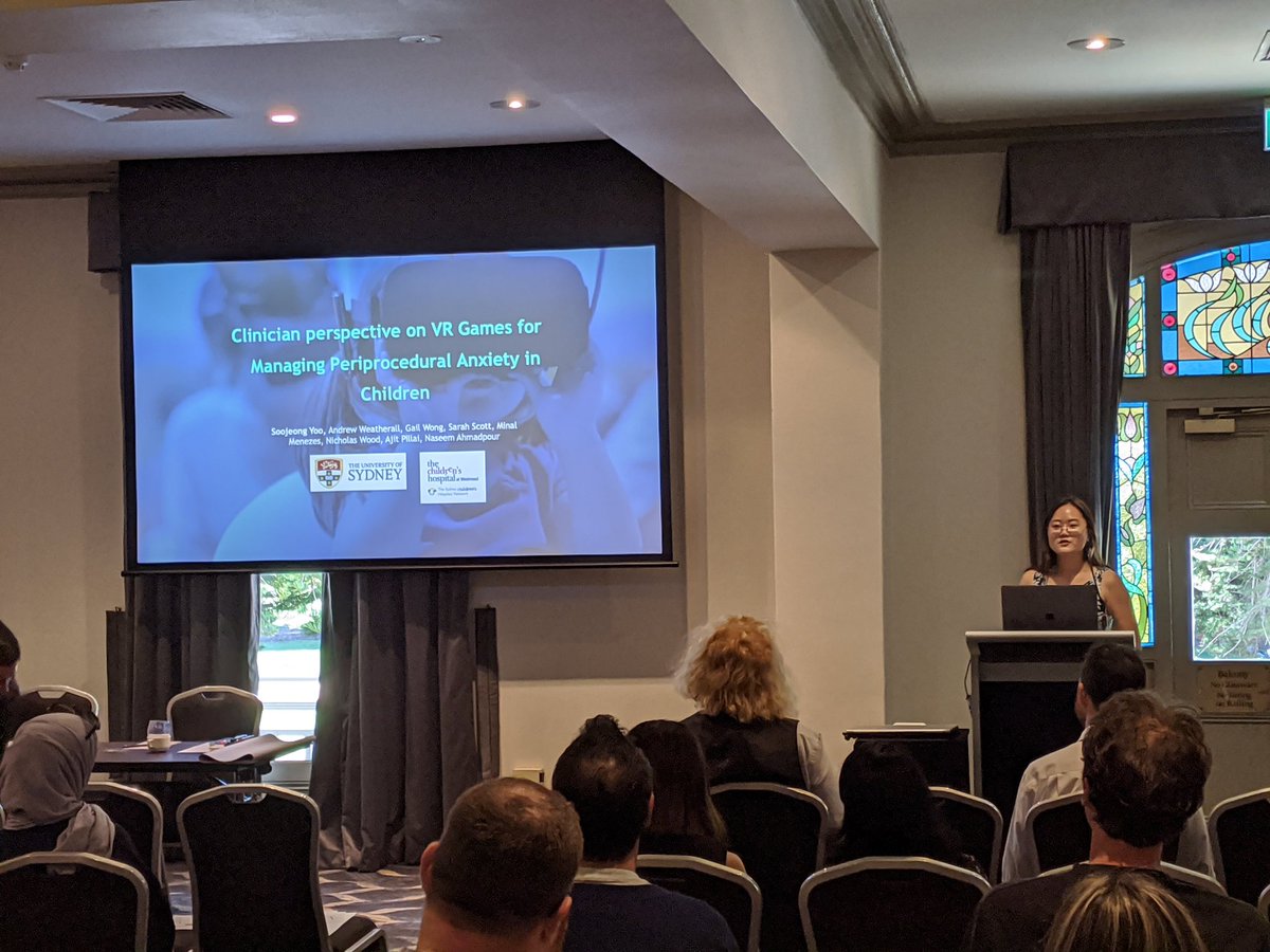 Callum Parker (@thecallumparker) on Twitter photo @bavey91 presenting her work on VR games for children needle phobia anxiety! <a href="/syd_designlab/">Sydney Design Lab</a> #vr #needlephobia #quokka_chi #ozchi2019 @bavey91 presenting her work on VR games for children needle phobia anxiety! <a href="/syd_designlab/">Sydney Design Lab</a> #vr #needlephobia #quokka_chi #ozchi2019