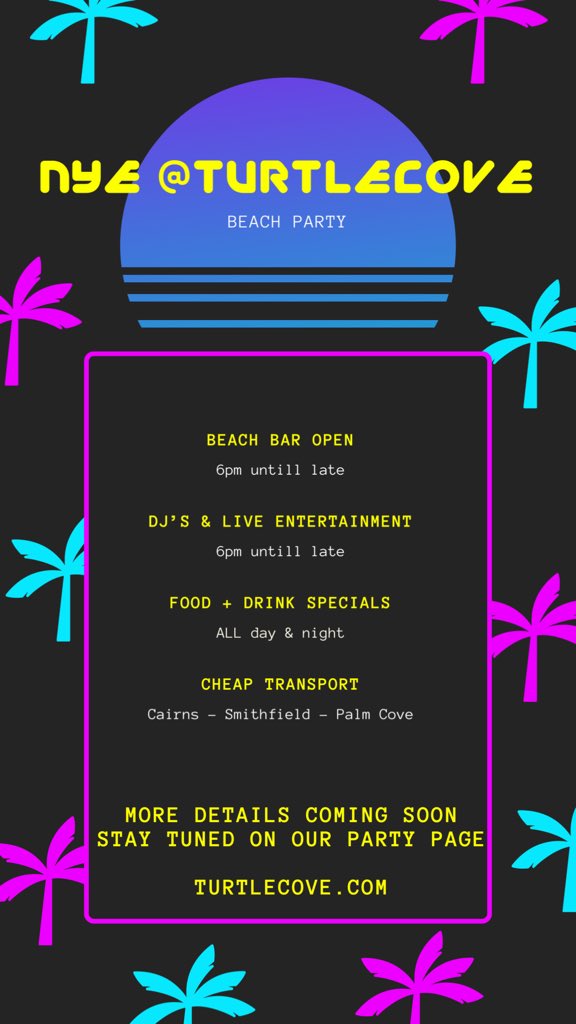 NYE <a href="/turtlecoversrt/">Turtle Cove Resort</a>
